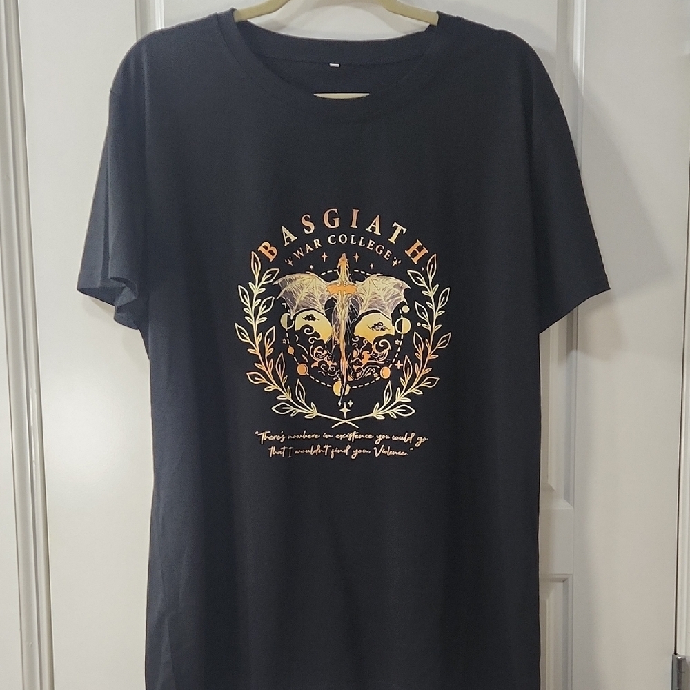 Basgiath War College Black Graphic Short Sleeve Tee 2X